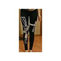 Отзыв на Леггинсы AliExpress New women Harajuku Gun /Work out Letter print black slim sexy soprtwear bottom Leggings 