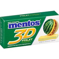 Отзыв на Жевательная резинка Mentos 3D Fruit Fresh со вкусом арбуза, ананаса, дыни