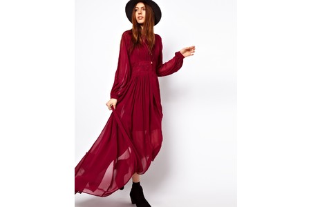 Отзыв на ASOS Petite Платье-макси с расшитой вставкой на талии
