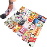 Отзыв на Носки Aliexpress New 3D Printed Unisex Cute Low Cut Ankle Socks Multiple Colors Harajuku Style 