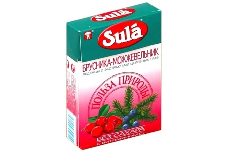 Отзыв на Леденцы Sula Брусника-можжевельник