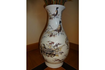 Отзыв на вазу для цветов расписную белую Уютерра