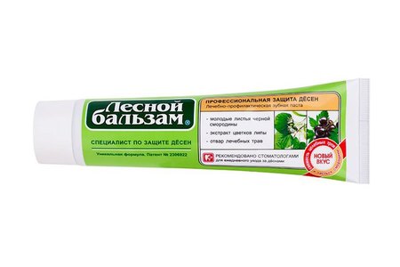  Отзыв на Зубная паста КАЛИНА Лесной бальзам защита десен молодые листья черной смородины, экстракт цветков липы, отвар целебных трав