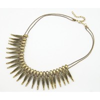 Отзыв на  Ожерелье Buyincoins Retro Style Rock Punk Feather Shape Spike Rivets Fringe Tassel Chain Necklace