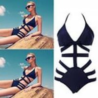 Отзыв на Купальник AliExpress Brand Victoria Swimwear For Women,High Waist Swimsuit Bikinis,Sexy Monokini Bathing Suit, Womens Bandage Swimsuit Black Swimwea