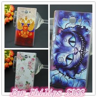 Отзыв на Бампер для смартфона Aliexpress Color painting Design Cell Phones Hard Case For Philips S388