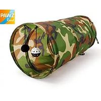 Отзыв на Игрушка для кошек Aliexpress Pet Tunnel Cat Play Tunnel Camouflage Color Funny Cat Long Tunnel Kitten Play Toy Collapsible Bulk Cat Toys PlayTunnel