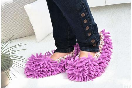 Отзыв на Тряпки носки из микрофибры Buyincoins Mop Slippers Lazy Quick House Floor Polishing Dusting Cleaning Foot Socks Shoes 
