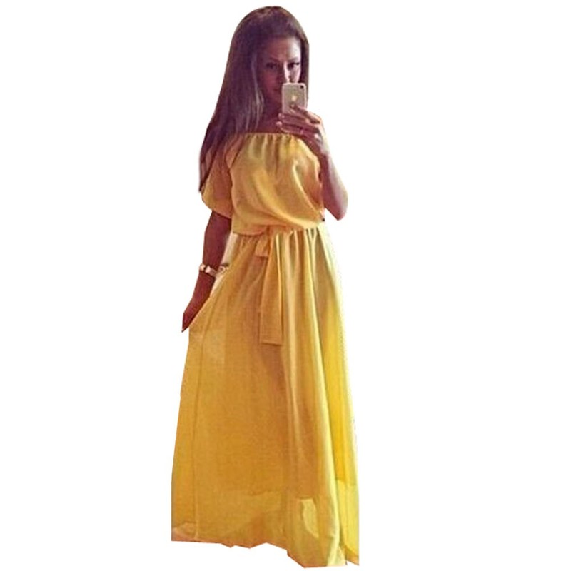 Отзыв на Платье летнее AliExpress Vestidos High Quality Summer Dress 2015 Plus Size Women Clothing Long Dress Bohemian Chiffon Women Maxi Dress #DJ59