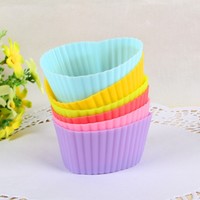 Отзыв на Силиконовая форма для выпечки AliExpress 12PCS Silicone Muffin Cases Cake Cupcake Liner Baking Mold Round shape B070