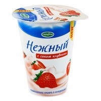 Отзыв на Йогурт Campina Нежный с соком клубники 