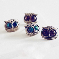 Отзыв на Серьги Aliexpress сова Fashion women's Stud Earrings Cute Love Pets Akarma