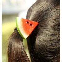 Отзыв на Резинка для волос Aliexpress Fruits Slice Hair Accessories Elastic Ponytail Holders Hair Ring Clip Scrunchies Girl Women Rubber Bands Tie Headwear NQ674217