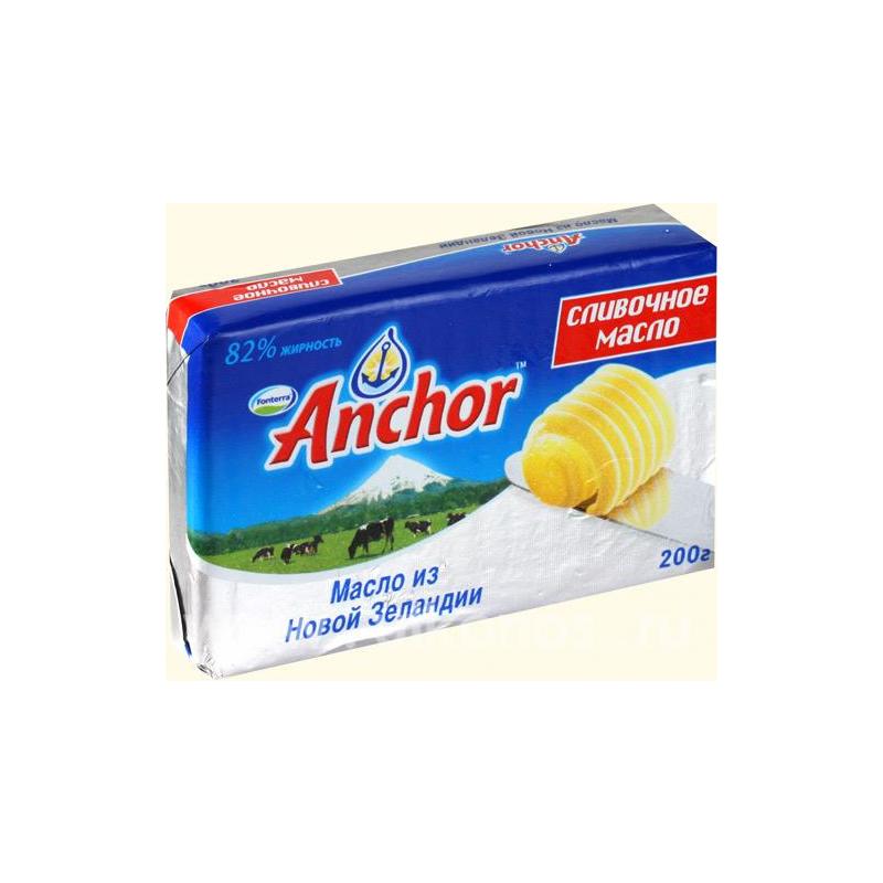 Масло сливочное метро. Масло сливочное Anchor 200 гр. Сливочное масло Anchor 82%. Сливочное масло 82.5 Анкор. Anchor 82 масло сладкосливочное.