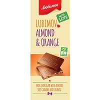 Отзыв на Молочный шоколад Любимов Milk chocolate with almond, soft caramel & orange