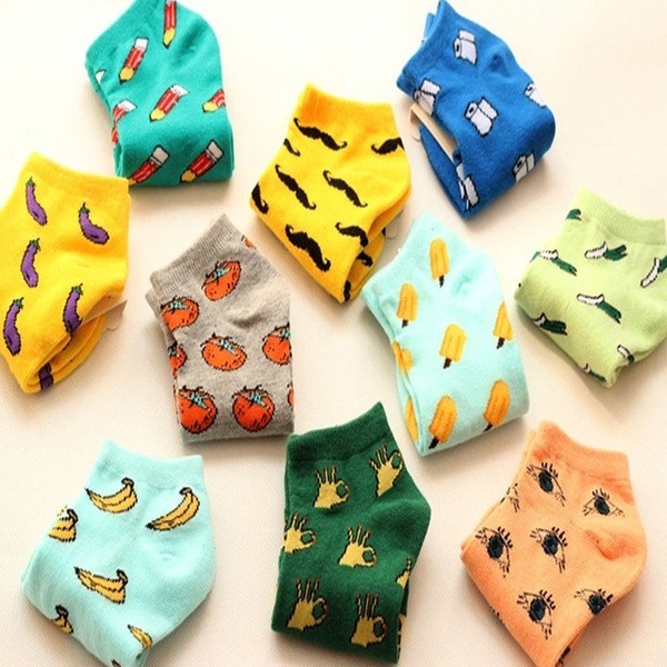  Отзыв на Носки AliExpress New cute fruit color love candy color cotton sock summer style women's socks
