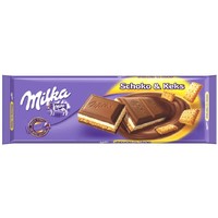 Молочный шоколад Milka Schoko & Keks с печеньем
