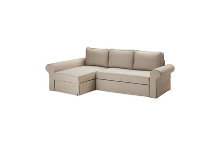 Отзыв на Диван-кровать с козеткой БАККАБРУ, Хильте бежевый (ИКЕЯ)