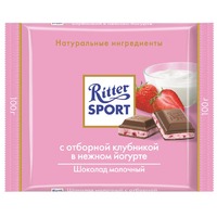 Отзыв на Шоколад Ritter Sport молочный с начинкой из обезжиренного йогурта с малиной, клюквой и рисовыми хлопьями