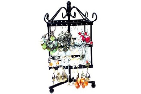 Отзыв на Подставка для бижутерии Aliexpress New Jewelry Earring Display, 48 Holes Earring Jewelry Display Rack Stand Holder
