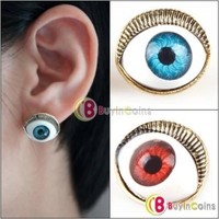 Отзыв на Серьги Buyincoins Pair Fashion Punk Rock Gothic Devil Eye Ear Cuff Clip Stud Earrings