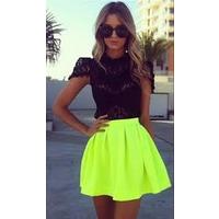 Отзывы на Юбка AliExpress Hot Sale Fashion New 2014 Neon Skirts For Women High Waist Skirt Summer Dress Mini Skirts Free Shippin